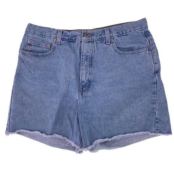 LONDONJEAN Pants - Vintage London Jeans Light Wash High Rise Cut-Off Jean Shorts Size 14 Mom